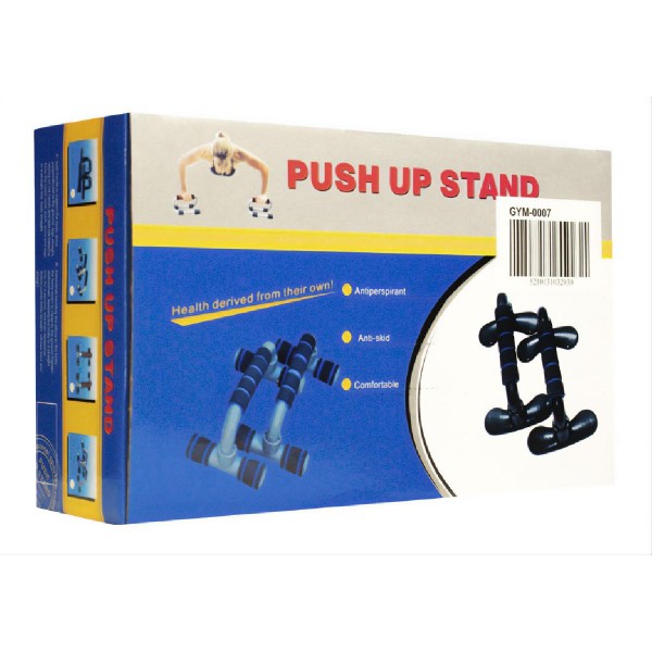 Χειρολαβές για push-ups GYM-0007, 2τμχ, μαύρες