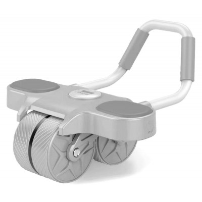 Ρόδα κοιλιακών GYM-0026 με ματ & χρονόμετρο, αντιολισθητικές λαβές, γκρι Ρόδα κοιλιακών GYM-0026 με ματ & χρονόμετρο, αντιολισθητικές λαβές, γκρι