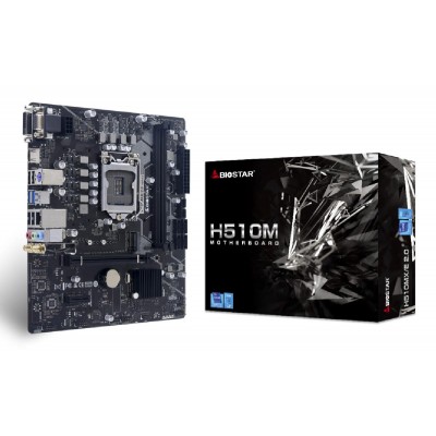 BIOSTAR μητρική H510MX/E 2.0, 2x DDR4, s1200, USB 3.2, uATX, GbE, Ver. 6.2 BIOSTAR μητρική H510MX/E 2.0, 2x DDR4, s1200, USB 3.2, uATX, GbE, Ver. 6.2
