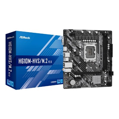 ASROCK μητρική H610M-HVS/M.2 R2.0, 2x DDR4, s1700, USB 3.2 Gen1, mATX ASROCK μητρική H610M-HVS/M.2 R2.0, 2x DDR4, s1700, USB 3.2 Gen1, mATX
