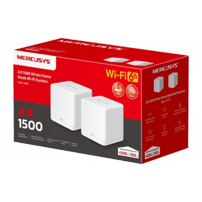 MERCUSYS Mesh WiFi 6 System Halo H60X, 1500Mbps Dual Band, 2τμχ, V.1.0 MERCUSYS Mesh WiFi 6 System Halo H60X, 1500Mbps Dual Band, 2τμχ, V.1.0