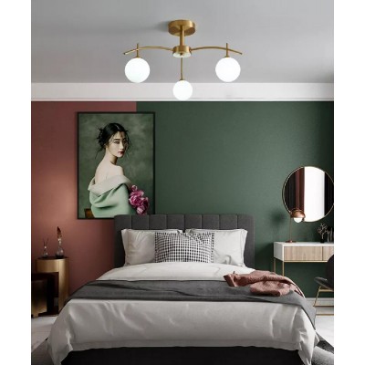 POWERTECH φωτιστικό οροφής HLL-0073, 3x E27, 50cm, μεταλλικό, χρυσό POWERTECH φωτιστικό οροφής HLL-0073, 3x E27, 50cm, μεταλλικό, χρυσό