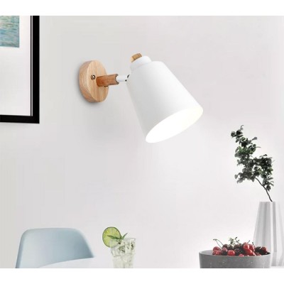 POWERTECH φωτιστικό τοίχου HLL-0075, E27, Φ13, μεταλλικό, λευκό POWERTECH φωτιστικό τοίχου HLL-0075, E27, Φ13, μεταλλικό, λευκό