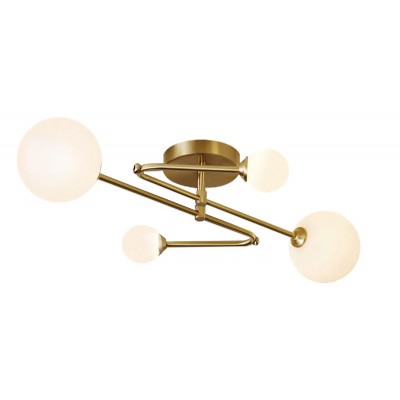 POWERTECH φωτιστικό οροφής HLL-0077, 4x E27, 65x40cm, μεταλλικό, χρυσό POWERTECH φωτιστικό οροφής HLL-0077, 4x E27, 65x40cm, μεταλλικό, χρυσό