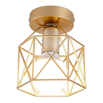 POWERTECH φωτιστικό οροφής HLL-0118, E27, Φ15 x 17cm, μεταλλικό, χρυσό POWERTECH φωτιστικό οροφής HLL-0118, E27, Φ15 x 17cm, μεταλλικό, χρυσό