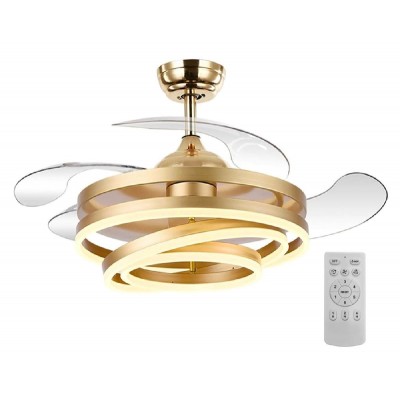 POWERTECH ανεμιστήρας οροφής HLL-0130 με LED φως, 72W, Φ106x50cm, χρυσός POWERTECH ανεμιστήρας οροφής HLL-0130 με LED φως, 72W, Φ106x50cm, χρυσός