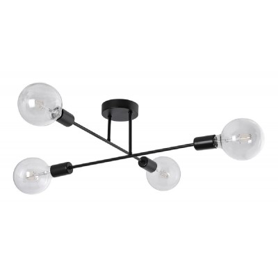 POWERTECH φωτιστικό οροφής HLL-0149, 4x E27, μεταλλικό, μαύρο POWERTECH φωτιστικό οροφής HLL-0149, 4x E27, μεταλλικό, μαύρο