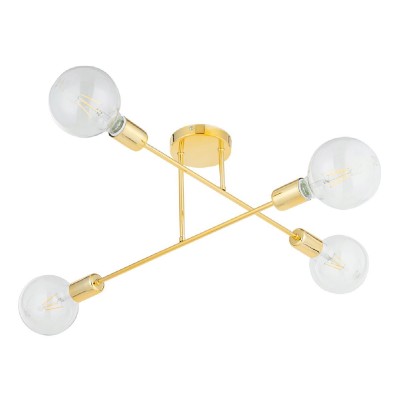 POWERTECH φωτιστικό οροφής HLL-0150, 4x E27, μεταλλικό, χρυσό POWERTECH φωτιστικό οροφής HLL-0150, 4x E27, μεταλλικό, χρυσό