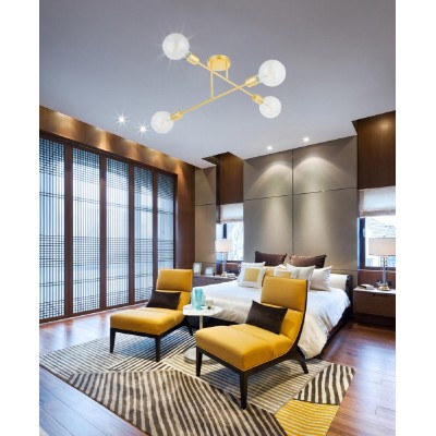 POWERTECH φωτιστικό οροφής HLL-0150, 4x E27, μεταλλικό, χρυσό POWERTECH φωτιστικό οροφής HLL-0150, 4x E27, μεταλλικό, χρυσό