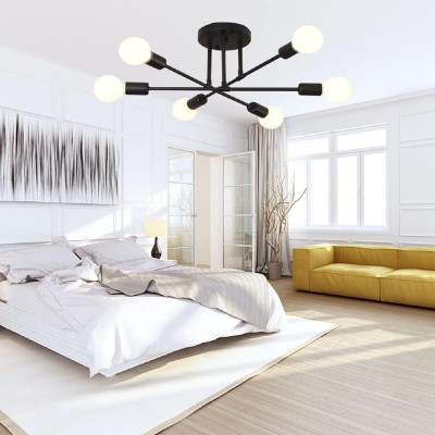 POWERTECH φωτιστικό οροφής HLL-0151, 6x E27, μεταλλικό, μαύρο POWERTECH φωτιστικό οροφής HLL-0151, 6x E27, μεταλλικό, μαύρο