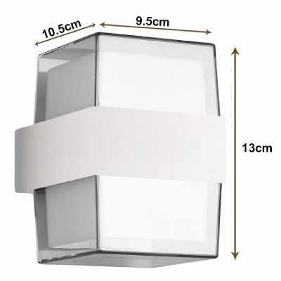 POWERTECH LED φωτιστικό τοίχου HLL-0158, 14W, 4000K, 1120lm, IP65, λευκό POWERTECH LED φωτιστικό τοίχου HLL-0158, 14W, 4000K, 1120lm, IP65, λευκό