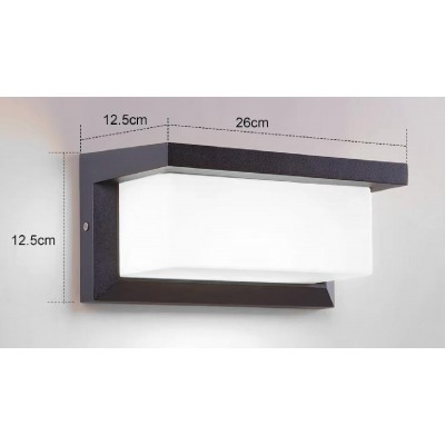 POWERTECH LED φωτιστικό τοίχου HLL-0165, 12W, 4000K, 960lm, IP65, μεταλλικό, μαύρο POWERTECH LED φωτιστικό τοίχου HLL-0165, 12W, 4000K, 960lm, IP65, μεταλλικό, μαύρο