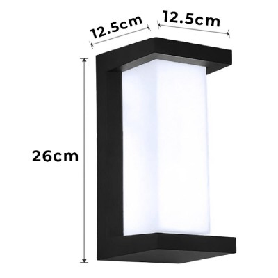 POWERTECH LED φωτιστικό τοίχου HLL-0166, 12W, 4000K, 960lm, IP65, μεταλλικό, μαύρο POWERTECH LED φωτιστικό τοίχου HLL-0166, 12W, 4000K, 960lm, IP65, μεταλλικό, μαύρο