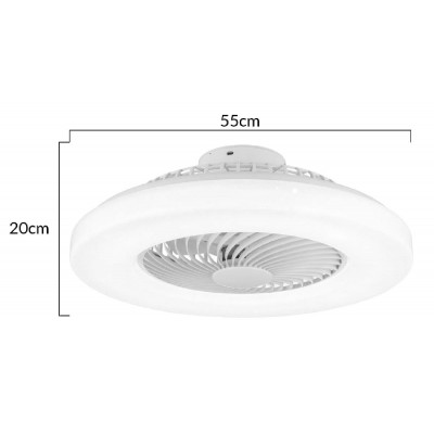 POWERTECH smart ανεμιστήρας οροφής HLL-0172 με LED φως, 25W, Φ55x20cm, λευκός POWERTECH smart ανεμιστήρας οροφής HLL-0172 με LED φως, 25W, Φ55x20cm, λευκός