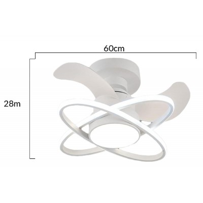 POWERTECH ανεμιστήρας οροφής HLL-0177 με LED φως, 96W, Φ60x28cm, λευκός POWERTECH ανεμιστήρας οροφής HLL-0177 με LED φως, 96W, Φ60x28cm, λευκός
