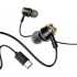USAMS earphones με μικρόφωνο US-SJ482, Type-C, 10mm, 1.2m, μαύρα