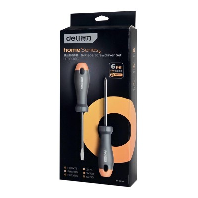 DELI σετ κατσαβίδια HT1006C, 3x ίσια & 3x σταυρωτά, μαγνητικά, 6τμχ DELI σετ κατσαβίδια HT1006C, 3x ίσια & 3x σταυρωτά, μαγνητικά, 6τμχ