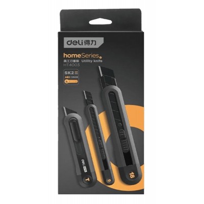 DELI σετ κοπίδια HT4003 με κλείδωμα & άμεσο άνοιγμα, 9/18/20mm, μαύρο, 3τμχ DELI σετ κοπίδια HT4003 με κλείδωμα & άμεσο άνοιγμα, 9/18/20mm, μαύρο, 3τμχ