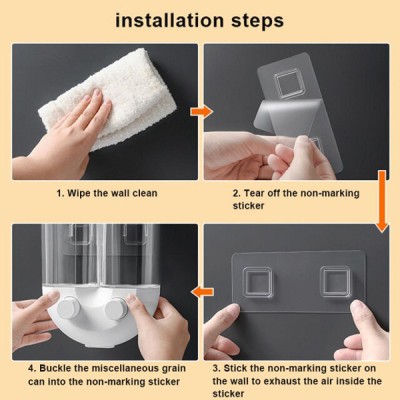 Διανεμητής δημητριακών HUH-0050, με επιτοίχια βάση, 2500ml, λευκός Διανεμητής δημητριακών HUH-0050, με επιτοίχια βάση, 2500ml, λευκός