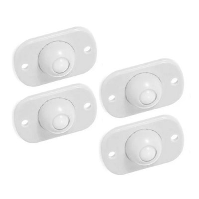 Αυτοκόλλητα ροδάκια HUH-0084, πλαστικά, λευκά, 4τμχ Αυτοκόλλητα ροδάκια HUH-0084, πλαστικά, λευκά, 4τμχ