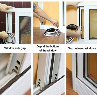 Αυτοκόλλητη μονωτική ταινία HUH-0086 για παράθυρα, 7x6mm, 5m, καφέ Αυτοκόλλητη μονωτική ταινία HUH-0086 για παράθυρα, 7x6mm, 5m, καφέ