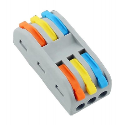 POWERTECH κλέμα σύνδεσης καλωδίων HUH-0091, 3 θέσεων, 0.08mm-4mm², 10τμχ POWERTECH κλέμα σύνδεσης καλωδίων HUH-0091, 3 θέσεων, 0.08mm-4mm², 10τμχ