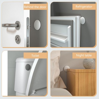 Αυτοκόλλητο στοπ πόρτας HUH-0100, Φ 5cm, λευκό, 3τμχ Αυτοκόλλητο στοπ πόρτας HUH-0100, Φ 5cm, λευκό, 3τμχ