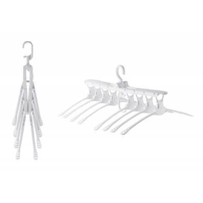 Κρεμάστρα ντουλάπας HUH-0107, 8 θέσεων, αναδιπλούμενη, λευκή Κρεμάστρα ντουλάπας HUH-0107, 8 θέσεων, αναδιπλούμενη, λευκή