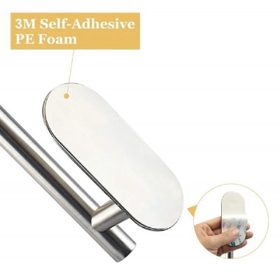 Κρεμάστρα μπάνιου-κουζίνας HUH-0145, μεταλλική, 4.5 x 8.5 x 40cm, ασημί Κρεμάστρα μπάνιου-κουζίνας HUH-0145, μεταλλική, 4.5 x 8.5 x 40cm, ασημί