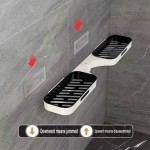 Επιτοίχια βάση οργάνωσης HUH-0155 για μπάνιο-κουζίνα, 10.3x60cm, λευκή Επιτοίχια βάση οργάνωσης HUH-0155 για μπάνιο-κουζίνα, 10.3x60cm, λευκή