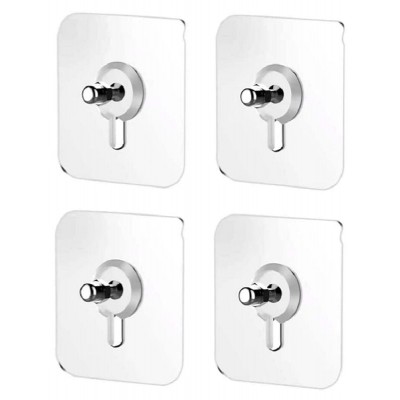 HOME USE αυτοκόλλητες βάσεις HUH-0156, 57x57mm, διάφανο, 4τμχ HOME USE αυτοκόλλητες βάσεις HUH-0156, 57x57mm, διάφανο, 4τμχ