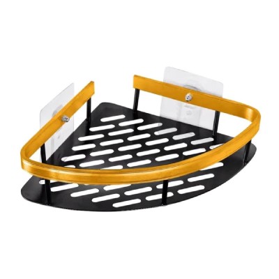 HOME USE γωνιακό ράφι τοίχου HUH-0157, μεταλλικό, 28x5.5x21cm, χρυσό HOME USE γωνιακό ράφι τοίχου HUH-0157, μεταλλικό, 28x5.5x21cm, χρυσό