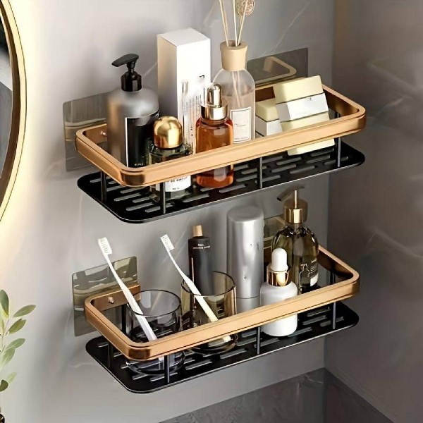 HOME USE ράφι τοίχου HUH-0160, μεταλλικό, 30x5x13cm, χρυσό HOME USE ράφι τοίχου HUH-0160, μεταλλικό, 30x5x13cm, χρυσό