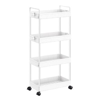 HOME USE τρόλει κουζίνας HUH-0163, 4 θέσεων, 40x21.5x91.5cm, λευκό HOME USE τρόλει κουζίνας HUH-0163, 4 θέσεων, 40x21.5x91.5cm, λευκό