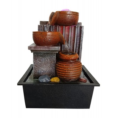 HOME USE διακοσμητικό συντριβάνι HUH-0168, φωτιζόμενο, 21x15.5x29cm HOME USE διακοσμητικό συντριβάνι HUH-0168, φωτιζόμενο, 21x15.5x29cm