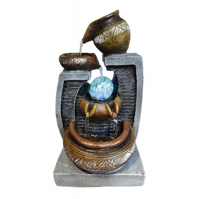 HOME USE διακοσμητικό συντριβάνι HUH-0170, φωτιζόμενο, 18x20x35cm HOME USE διακοσμητικό συντριβάνι HUH-0170, φωτιζόμενο, 18x20x35cm