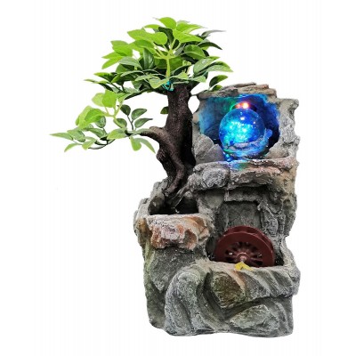 HOME USE διακοσμητικό συντριβάνι HUH-0173, φωτιζόμενο, 18x18x30cm HOME USE διακοσμητικό συντριβάνι HUH-0173, φωτιζόμενο, 18x18x30cm