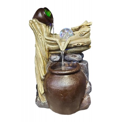 HOME USE διακοσμητικό συντριβάνι HUH-0176, φωτιζόμενο, 18x20x35cm HOME USE διακοσμητικό συντριβάνι HUH-0176, φωτιζόμενο, 18x20x35cm