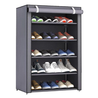 HOME USE υφασμάτινη παπουτσοθήκη HUH-0180 με 5 ράφια, 60x30x90cm, γκρι HOME USE υφασμάτινη παπουτσοθήκη HUH-0180 με 5 ράφια, 60x30x90cm, γκρι