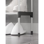HOME USE παπουτσοθήκη HUH-0181, 5 ράφια, 60x30x95cm, μαύρη-ασημί HOME USE παπουτσοθήκη HUH-0181, 5 ράφια, 60x30x95cm, μαύρη-ασημί