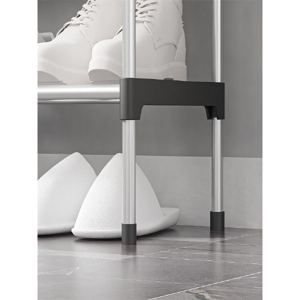 HOME USE παπουτσοθήκη HUH-0181, 5 ράφια, 60x30x95cm, μαύρη-ασημί HOME USE παπουτσοθήκη HUH-0181, 5 ράφια, 60x30x95cm, μαύρη-ασημί