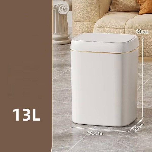 HOME USE κάδος απορριμμάτων HUH-0188, αυτόματο άνοιγμα, 13lt, λευκός HOME USE κάδος απορριμμάτων HUH-0188, αυτόματο άνοιγμα, 13lt, λευκός