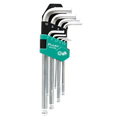 PROSKIT σετ κλειδιά Allen HW-229B σε σχήμα L, 9τμχ PROSKIT σετ κλειδιά Allen HW-229B σε σχήμα L, 9τμχ