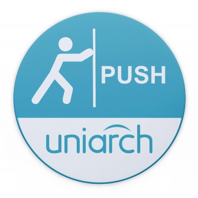 UNIARCH αυτοκόλλητο Push HW200222, Φ 12cm UNIARCH αυτοκόλλητο Push HW200222, Φ 12cm