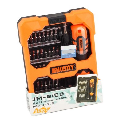 JAKEMY σετ κατσαβιδιών ακριβείας JM-8159 με θήκη, CR-V, 34τμχ JAKEMY σετ κατσαβιδιών ακριβείας JM-8159 με θήκη, CR-V, 34τμχ