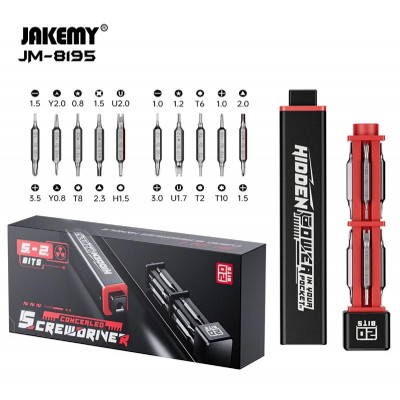 JAKEMY σετ κατσαβίδι ακριβείας JM-8195 με 10x δίπλες μύτες, μαγνητικό JAKEMY σετ κατσαβίδι ακριβείας JM-8195 με 10x δίπλες μύτες, μαγνητικό