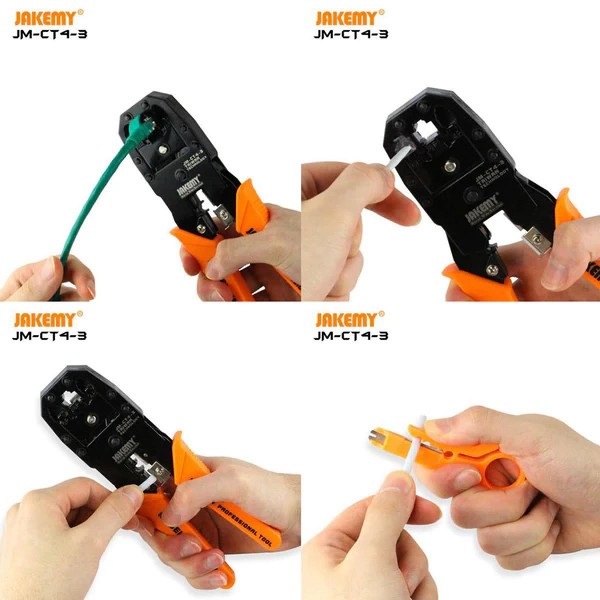 JAKEMY πρέσα ακροδεκτών JM-CT4-3 με απογυμνωτή, RJ45/11/12, 8P/6P/4P JAKEMY πρέσα ακροδεκτών JM-CT4-3 με απογυμνωτή, RJ45/11/12, 8P/6P/4P