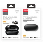 JOYROOM earphones με θήκη φόρτισης JR-TL7, true wireless, μαύρα