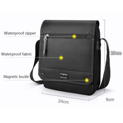 ARCTIC HUNTER τσάντα ώμου K00092-BK, αδιάβροχη, μαύρη ARCTIC HUNTER τσάντα ώμου K00092-BK, αδιάβροχη, μαύρη