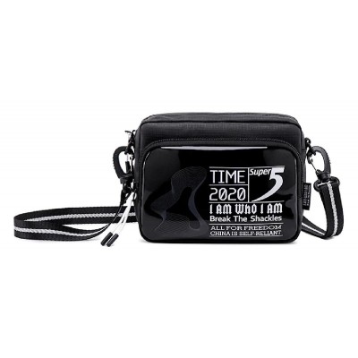 SUPER FIVE τσάντα ώμου K00111-BK, μαύρη SUPER FIVE τσάντα ώμου K00111-BK, μαύρη